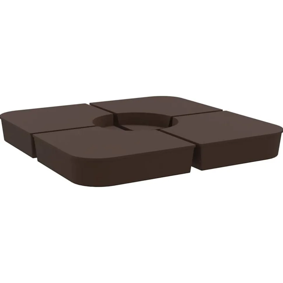 vidaXL 4-delige Set parasolvoeten voor kruisvoet parasol 100 kg PP