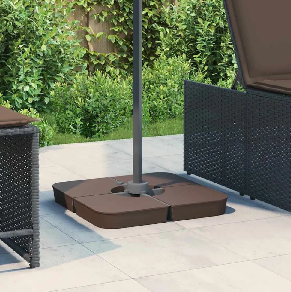 vidaXL 4-delige Set parasolvoeten voor kruisvoet parasol 100 kg PP