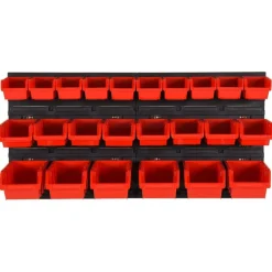 vidaXL 26-delige Sorteersysteemset 77x39 cm polypropeen rood en zwart