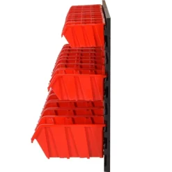 vidaXL 26-delige Sorteersysteemset 77x39 cm polypropeen rood en zwart