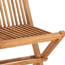 vidaXL 3-delige Tuinset inklapbaar met kussen massief teakhout