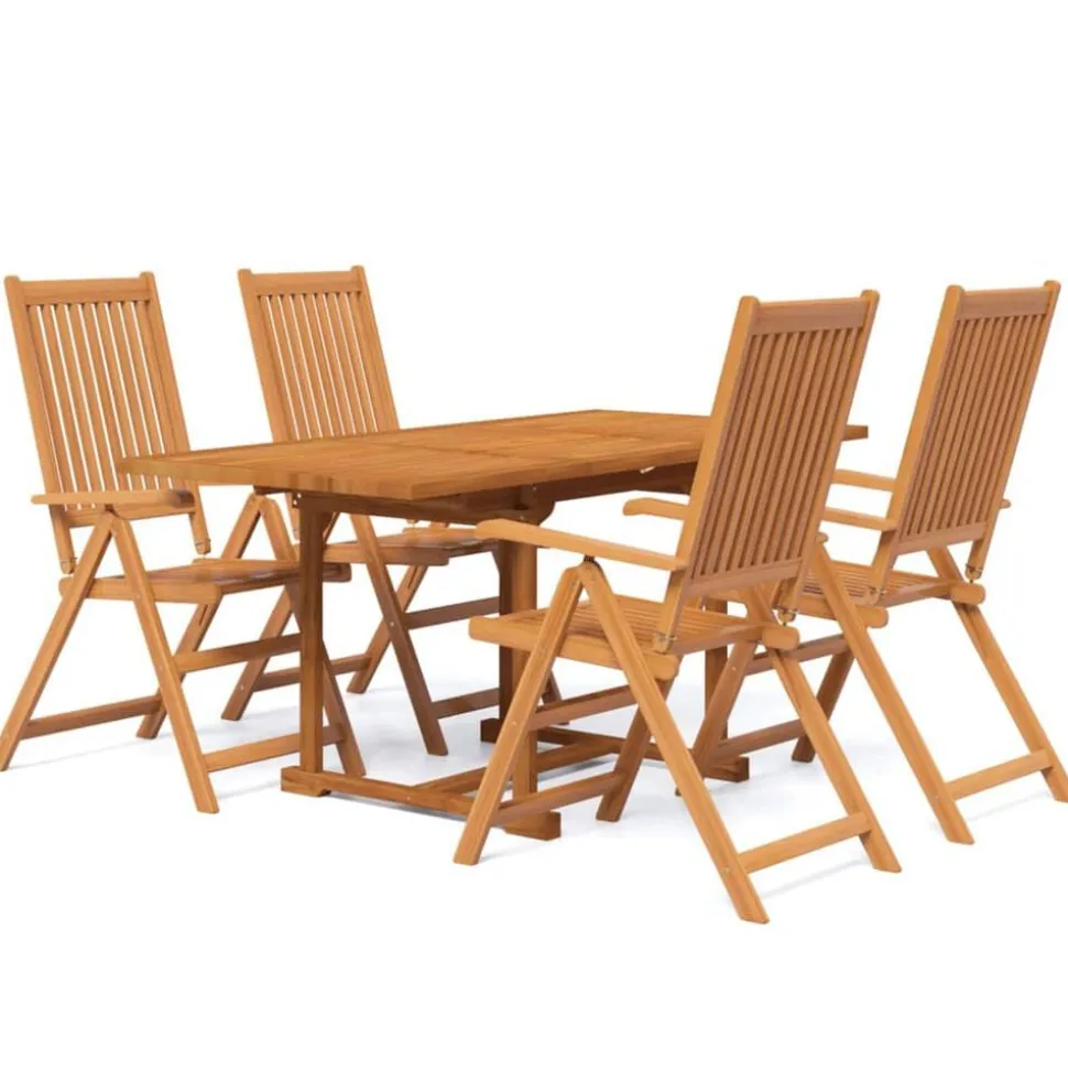 vidaXL 5-delige Tuinset massief acaciahout 120-170 cm