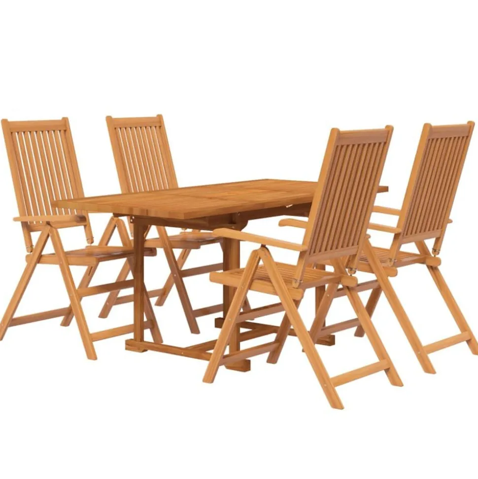 vidaXL 5-delige Tuinset massief acaciahout 120-170 cm