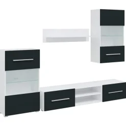 vidaXL 5-delige Tv-meubels met LED-verlichting bewerkt hout matindigo