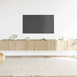 vidaXL 3-delige Tv-meubelset bewerkt hout sonoma eikenkleurig