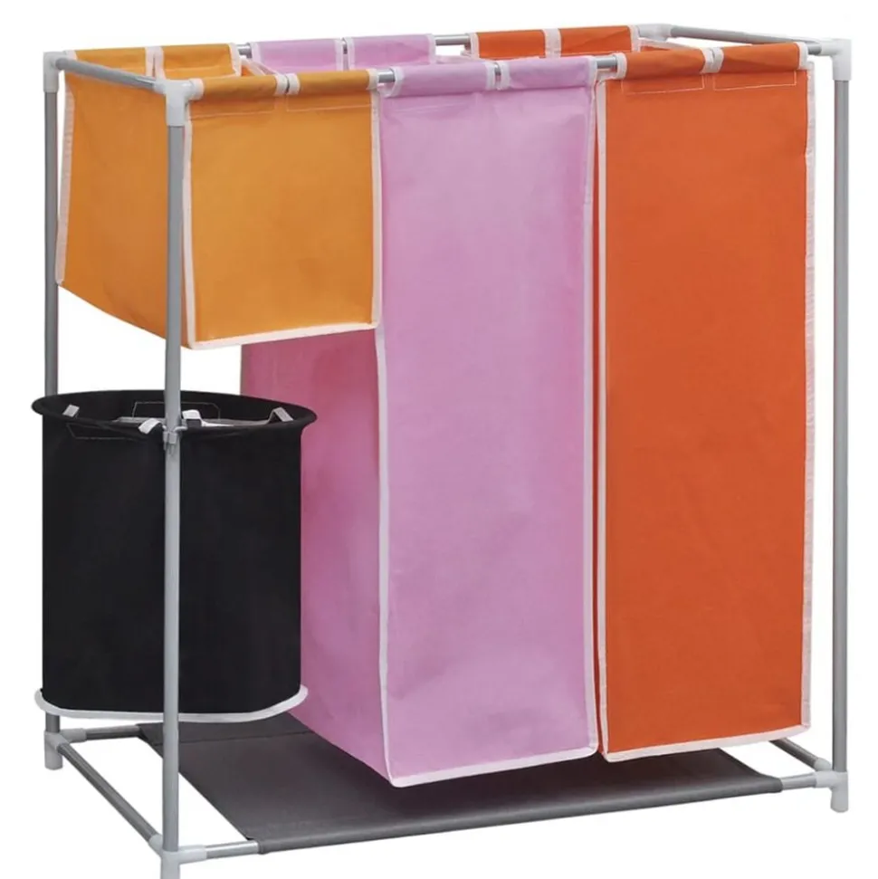 vidaXL 3-delige Wassorteerder met wasmand