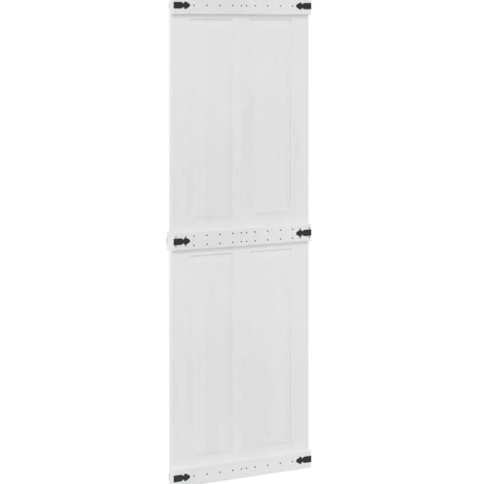vidaXL Deur Corona Wit 70 x 210 cm Bewerkt hout