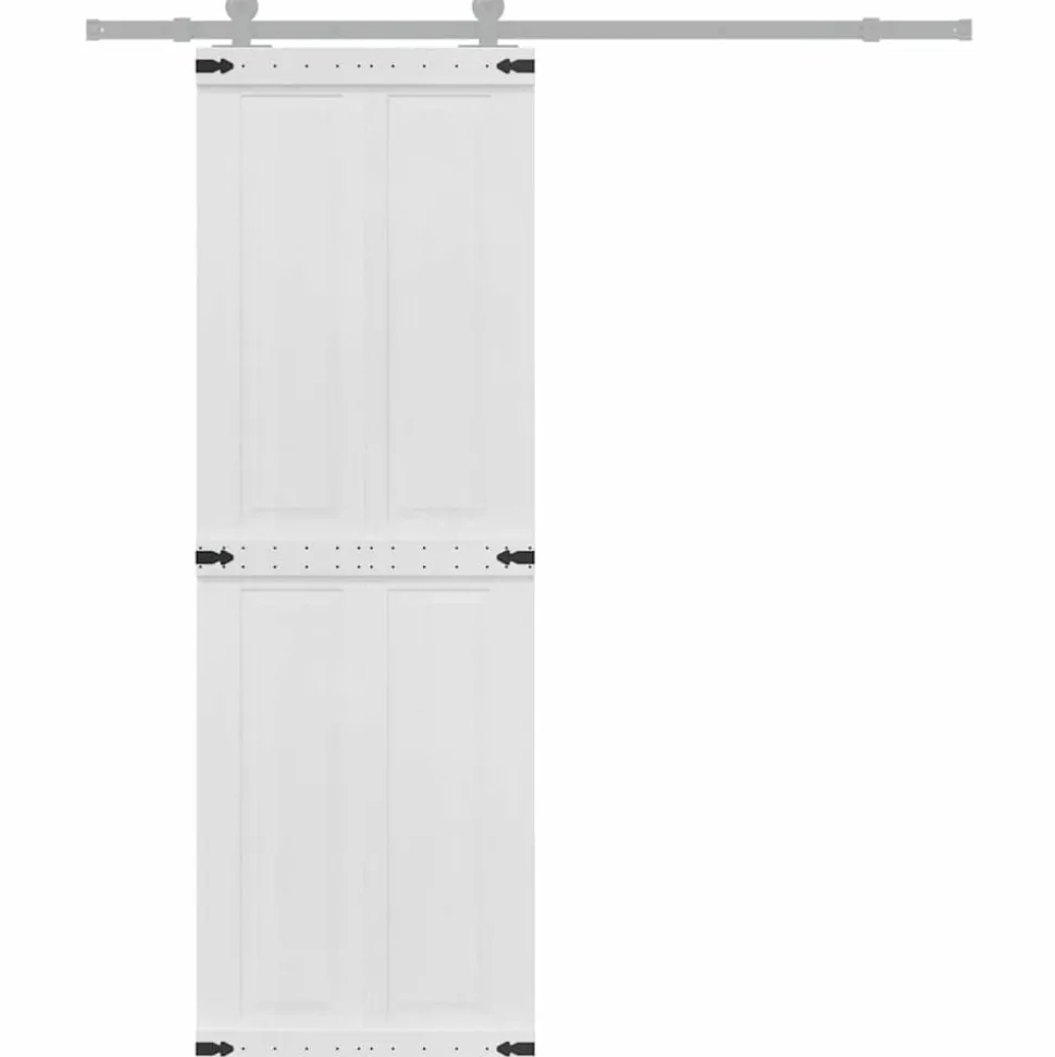 vidaXL Deur Corona Wit 70 x 210 cm Bewerkt hout