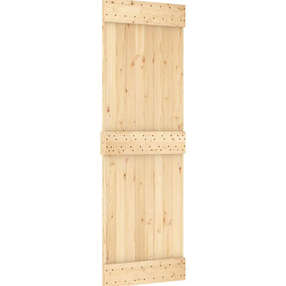 vidaXL Deur NARVIK Naturel 70 x 210 cm Massief Grenenhout