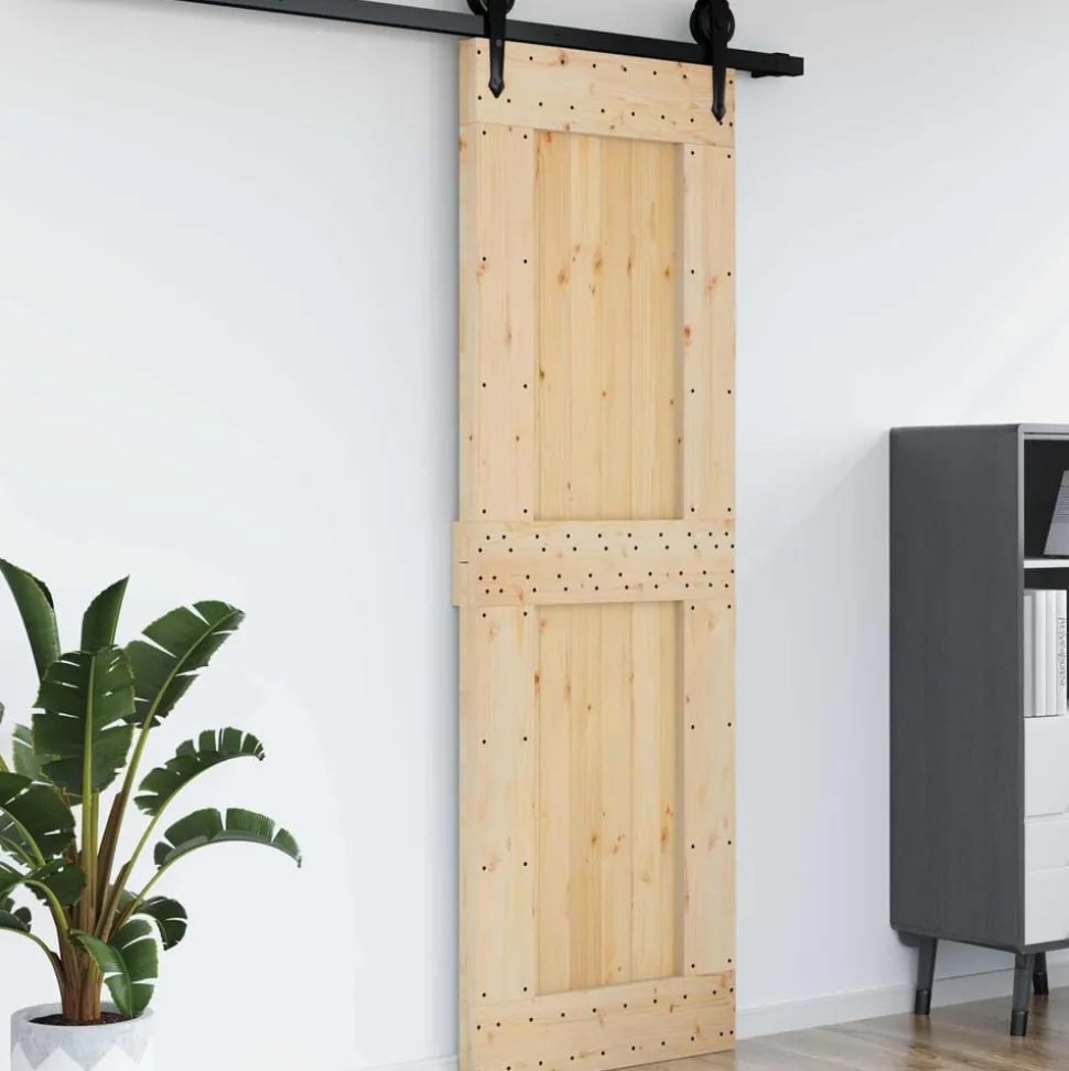 vidaXL Deur NARVIK Naturel 70 x 210 cm Massief Grenenhout
