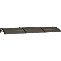 vidaXL Deurluifel 300x75 cm polycarbonaat zwart