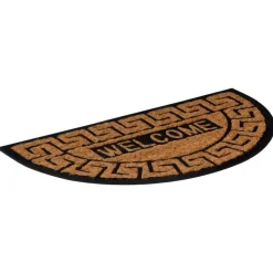 vidaXL Deurmat halfrond 45x75 cm rubber en kokosvezel
