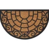 vidaXL Deurmat halfrond 45x75 cm rubber en kokosvezel