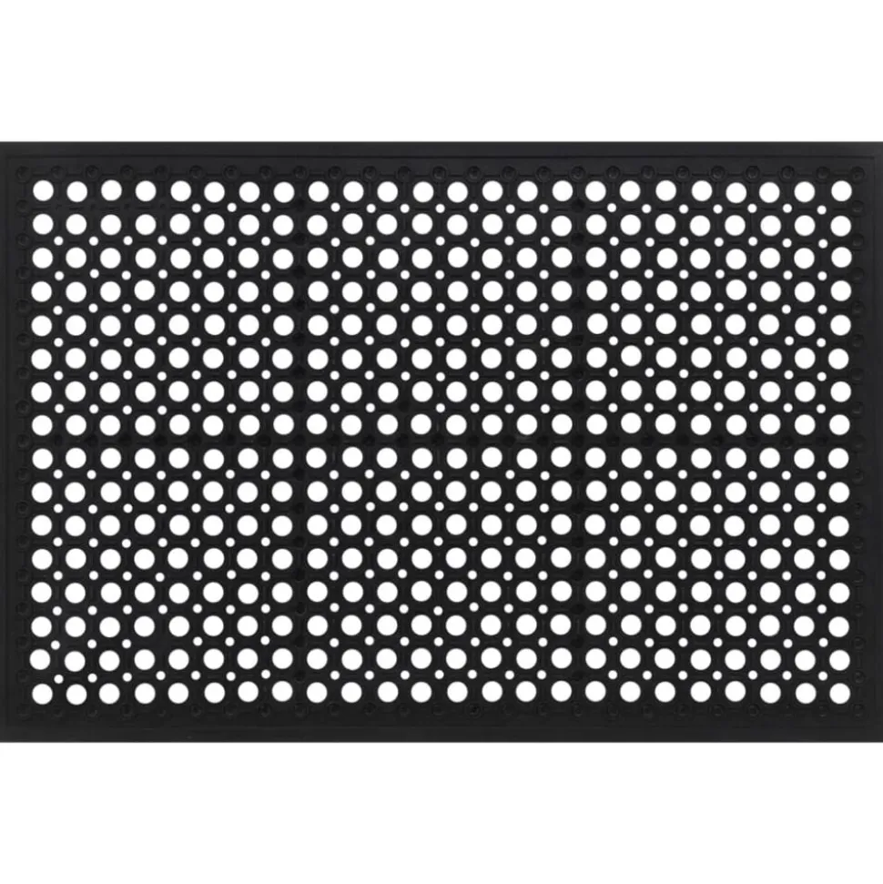vidaXL Deurmat rechthoekig 60x90 cm rubber