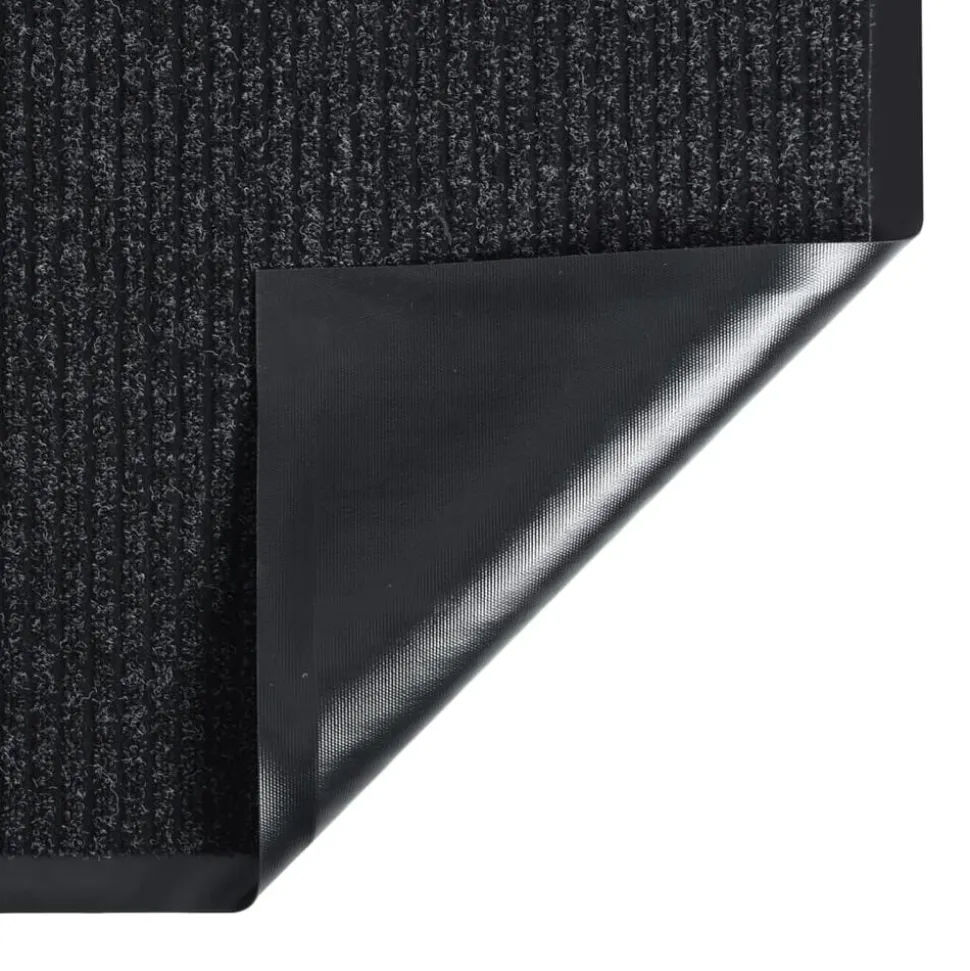 vidaXL Deurmat 40x60 cm gestreept antracietkleurig