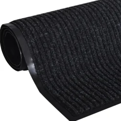 vidaXL Deurmat 90x60 cm PVC zwart
