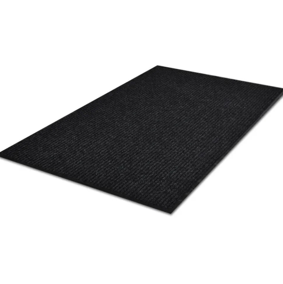 vidaXL Deurmat 90x60 cm PVC zwart