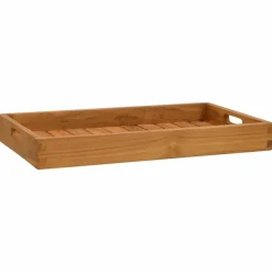 vidaXL Dienblad 60x35 cm massief teakhout