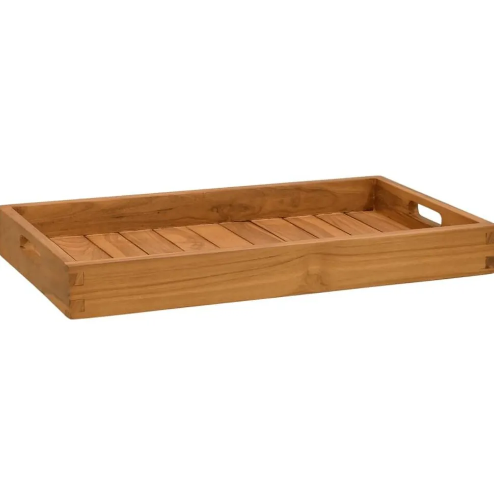 vidaXL Dienblad 60x35 cm massief teakhout