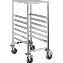 vidaXL Dienbladenwagen met 6 GN-bakken 39x55x87 cm roestvrij staal