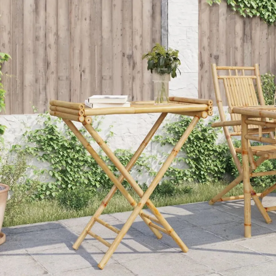 vidaXL Dienbladtafel inklapbaar 70,5x42,5x80 cm bamboe