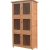 vidaXL Dierenhok 6 kamers hout