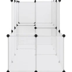 vidaXL Dierenhok klein 142x74x93 cm polypropeen en staal transparant