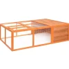 vidaXL Dierenhok voor buiten 150x100x50 cm massief vurenhout