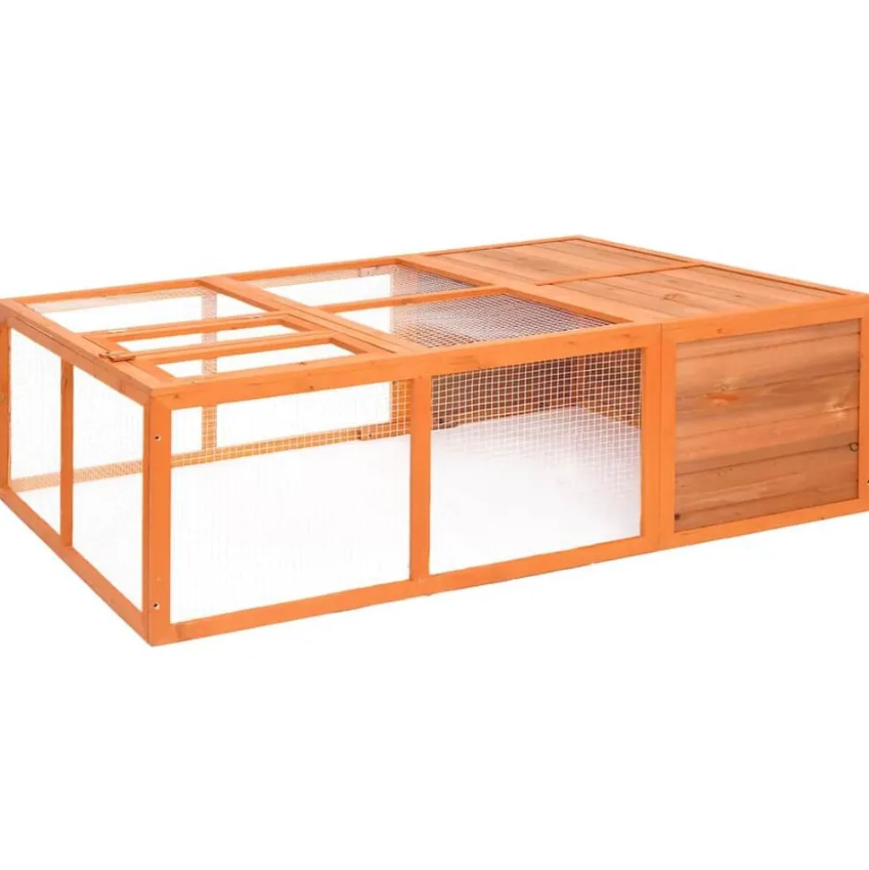 vidaXL Dierenhok voor buiten 150x100x50 cm massief vurenhout