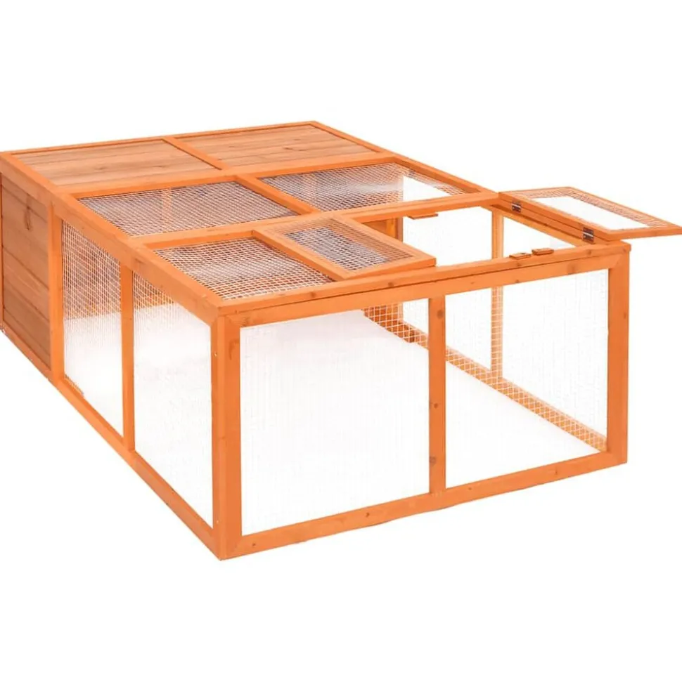 vidaXL Dierenhok voor buiten 150x100x50 cm massief vurenhout
