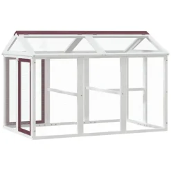 vidaXL Dierenren 141x94x104 cm massief grenenhout mokkakleurig