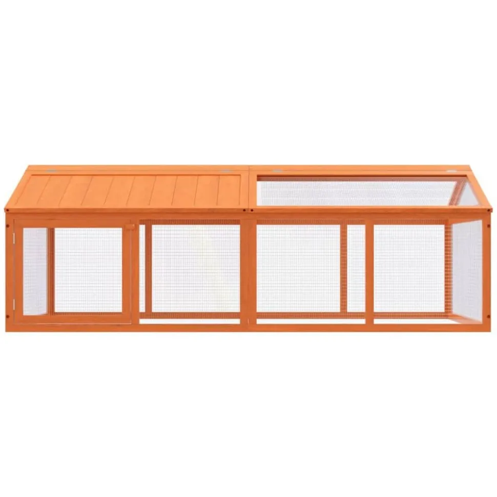 vidaXL Dierenren 200x112,5x74 cm massief grenenhout bruin