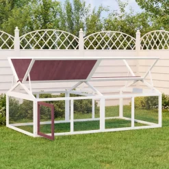 vidaXL Dierenren 200x112,5x74 cm massief grenenhout mokkakleurig