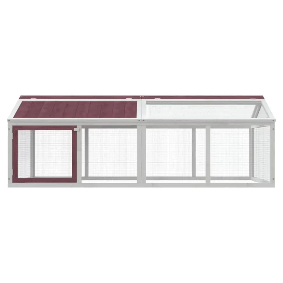 vidaXL Dierenren 200x112,5x74 cm massief grenenhout mokkakleurig