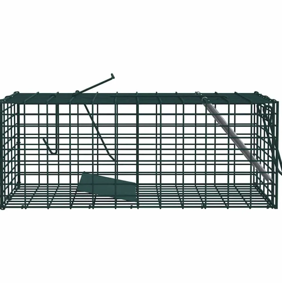 vidaXL Dierenvallen Groen 31 x 13 x 12cm Staal