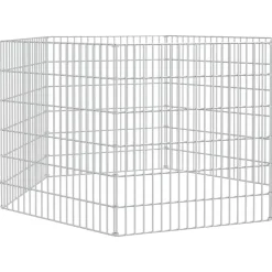vidaXL Dierenverblijf 6 panelen 54x60 cm gegalvaniseerd ijzer