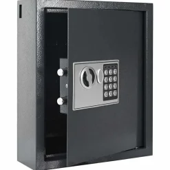 vidaXL Digitale kluis met slot Donkergrijs 30 x 10 x 36,5 cm Staal