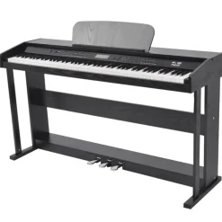 vidaXL Digitale piano met pedalen 88 toetsen zwart