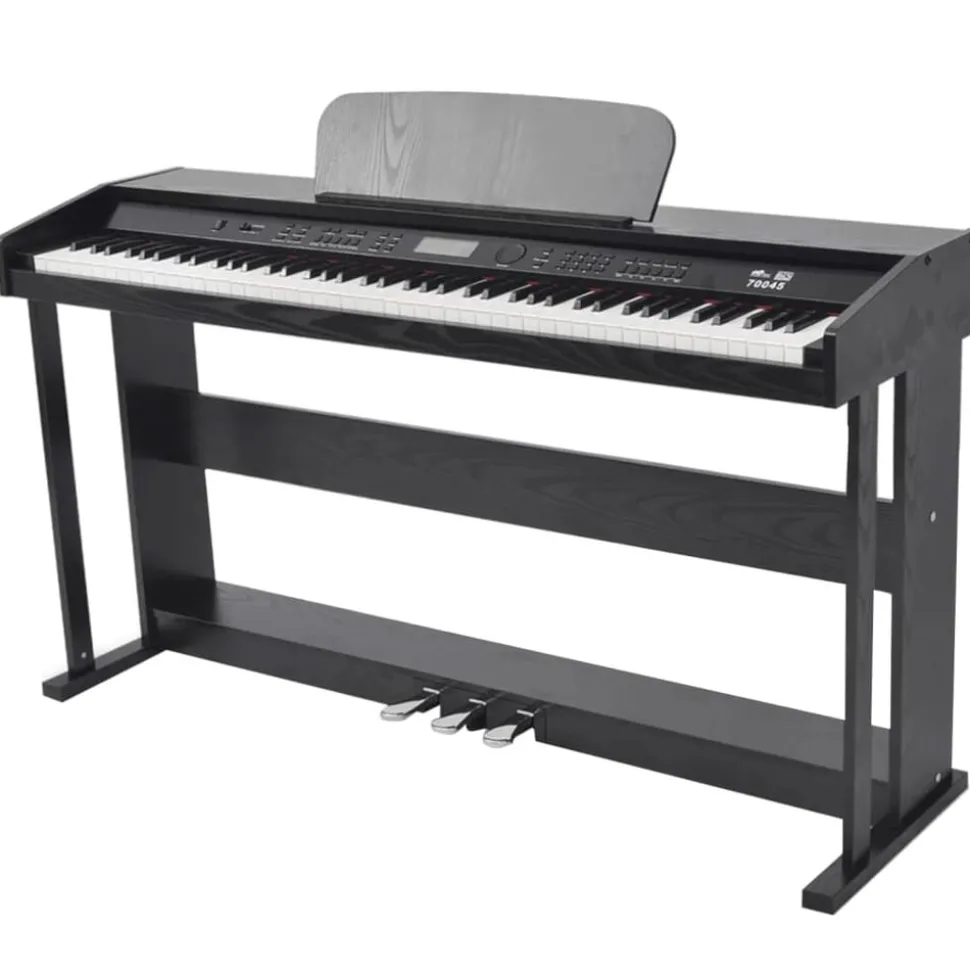 vidaXL Digitale piano met pedalen 88 toetsen zwart
