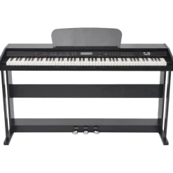 vidaXL Digitale piano met pedalen 88 toetsen zwart