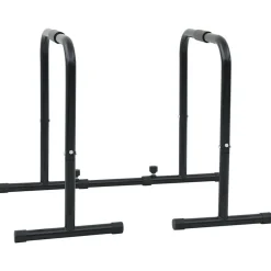 vidaXL Dip Bar Zwart 116 x 66 x 74,5 cm Gepoedercoat staal