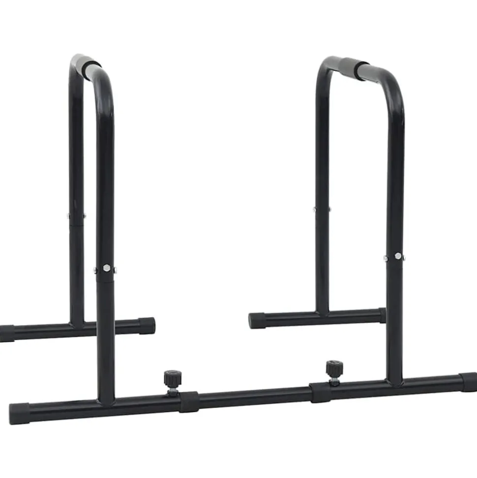 vidaXL Dip Bar Zwart 116 x 66 x 74,5 cm Gepoedercoat staal