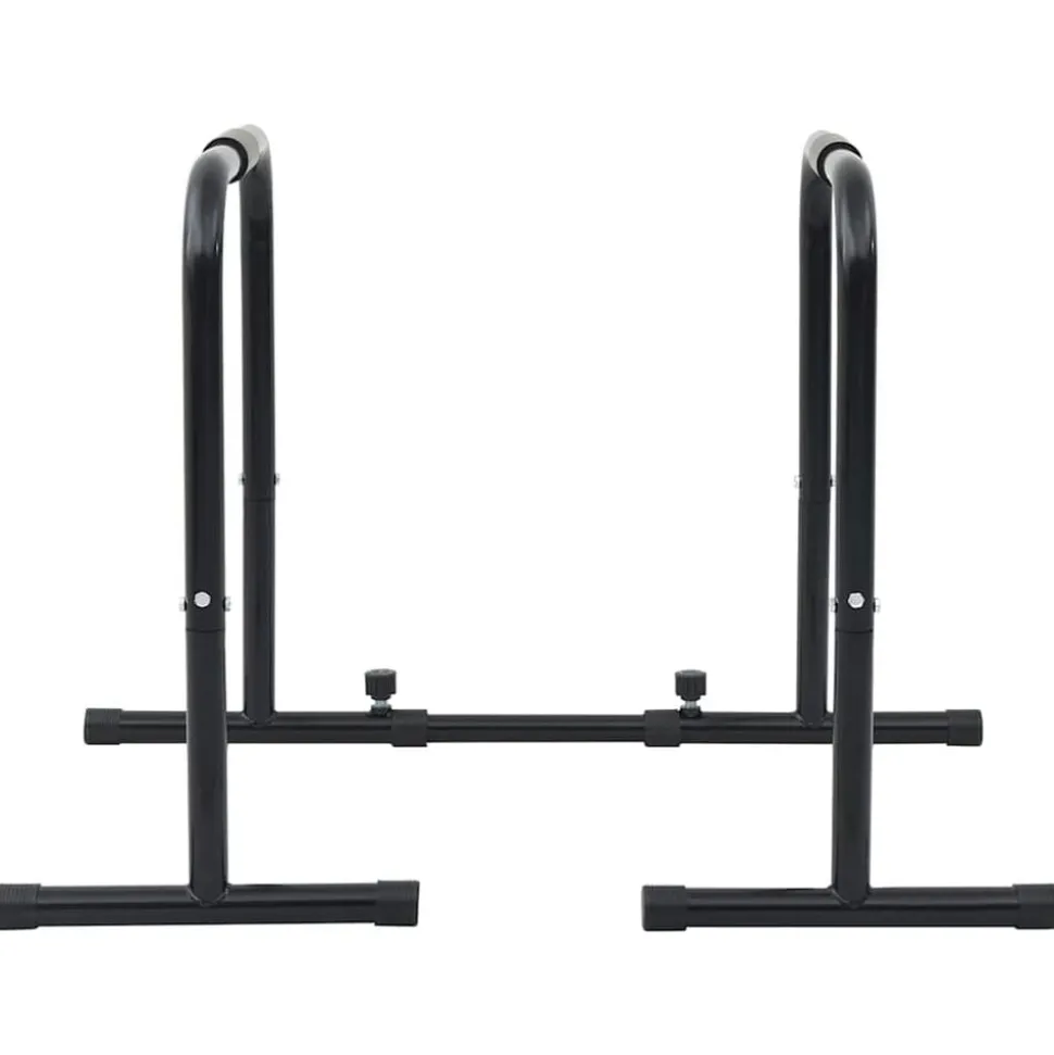 vidaXL Dip Bar Zwart 116 x 66 x 74,5 cm Gepoedercoat staal