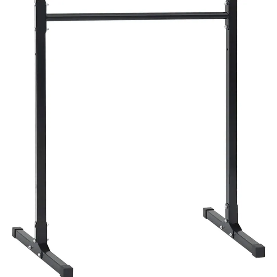 vidaXL Dip station 2 pcs Zwart 55 x 90 x 104.5 cm Gepoedercoat staal