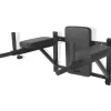 vidaXL Dipstation fitnessapparaat wandgemonteerd zwart