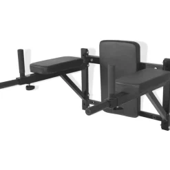 vidaXL Dipstation fitnessapparaat wandgemonteerd zwart