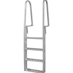 vidaXL Dok/zwembadladder met 4 treden aluminium 167 cm