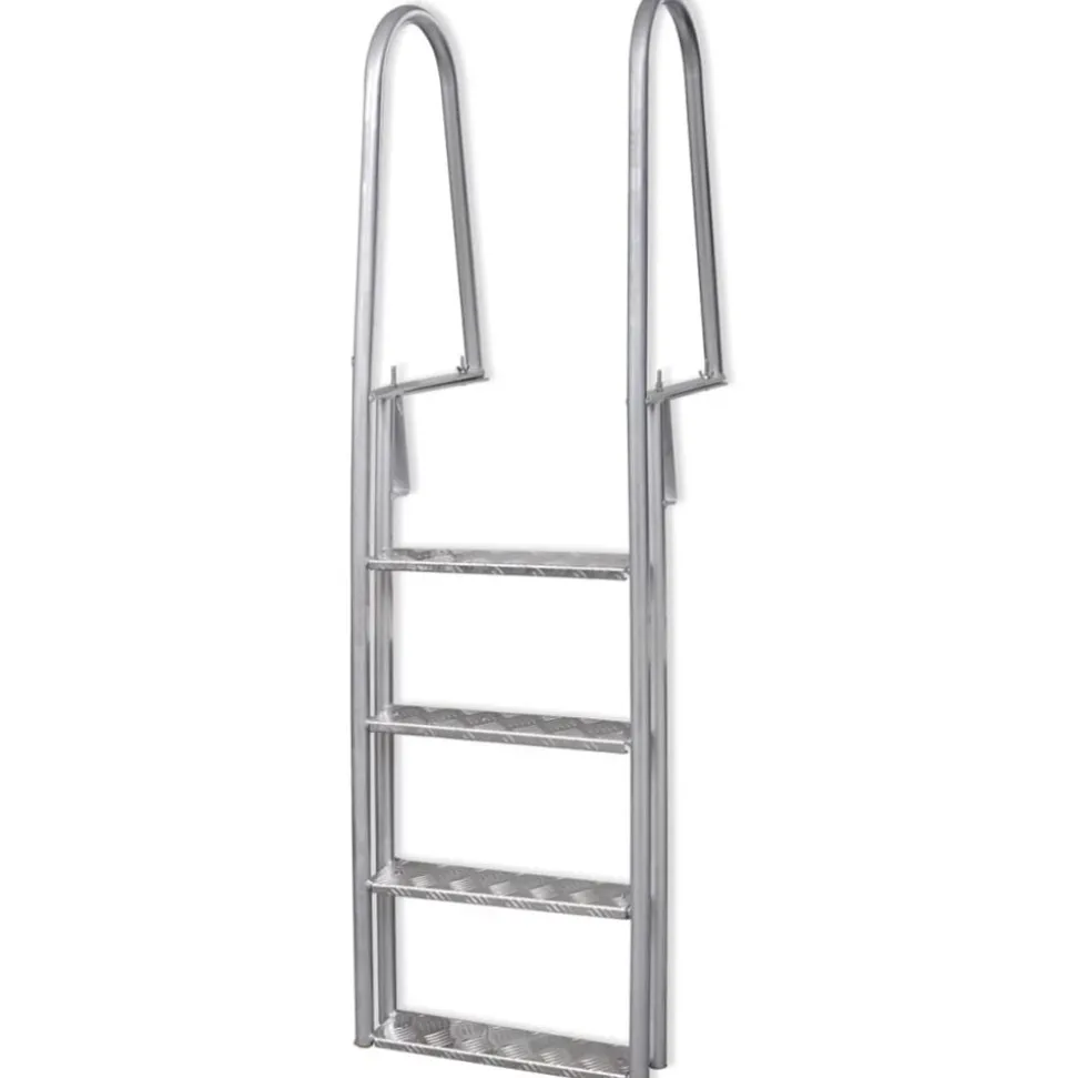 vidaXL Dok/zwembadladder met 4 treden aluminium 167 cm