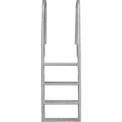 vidaXL Dok/zwembadladder met 4 treden aluminium 167 cm