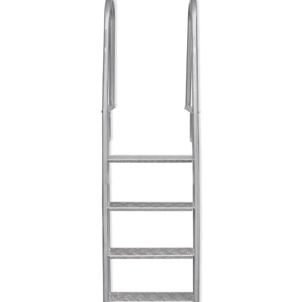 vidaXL Dok/zwembadladder met 4 treden aluminium 167 cm